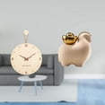 thumbnail image 2 of Reloj de pared,Reloj de pared decorativo para sala de estar,silencioso,Reloj de pared de madera con decoración moderna,Mini estatua de animal,Mini estatua de animal para decoración del, 2 of 8