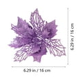 thumbnail image 4 of 1 juego de 12 piezas de adornos navideños para árbol: flores de Nochebuena brillantes, flores artificiales huecas., 4 of 7