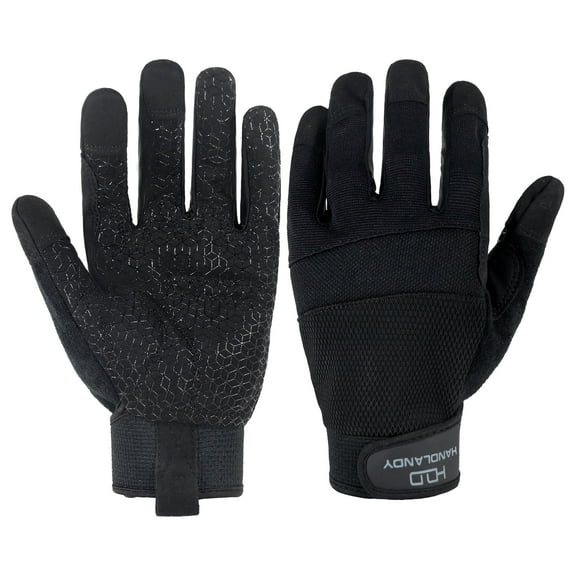 HANDLANDY Grip Work Gloves for Women Men, Safety Utility Yard Working Gloves, Flexible Touch Screen Mechanics Gloves