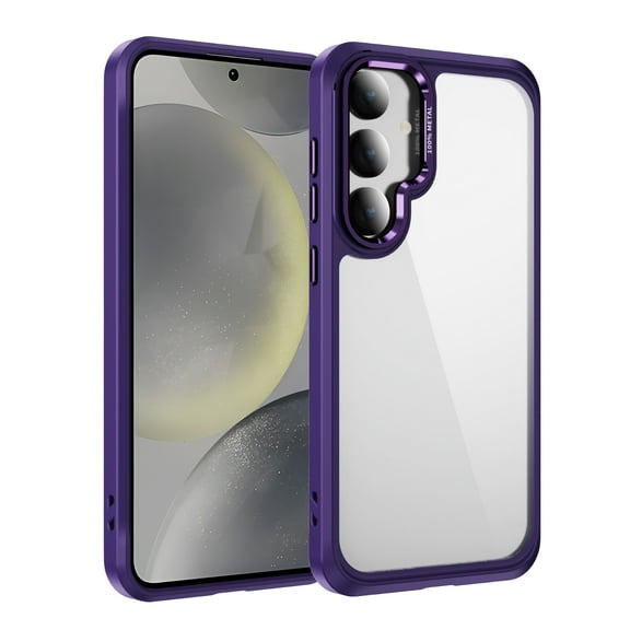 for Samsung Galaxy S24 Plus Clear Case, [Not Yellowing] [Military-Grade Drop Protection] Lightweight Slim Transparent Phone Case for Samsung Galaxy S24 Plus Shockproof Cover, Purple