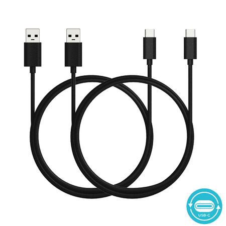Motorola 6.6ft USB-A 2.0 to USB-C Data/Charging Cable for Moto X4, Z, Z2, Z3, Z4, G7, G7 Play, G7 Plus, G7 Power, G6, G6 Plus (Not for G6 Play) -Retail Box [2 Pack]