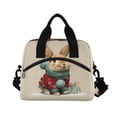 thumbnail image 2 of Lunch Bag Portable Crossbody Meal Bag Cooler Bag Insulated Lunch Bag Food Bag Handheld & Crossbody Design Christmas Rabbit, 2 of 6