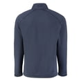 thumbnail image 3 of Men's Cutter & Buck Heather Navy FC Dallas Peshastin Eco Fleece Recycled Raglan Half-Zip Top, 3 of 3
