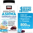 thumbnail image 4 of (3 pack) Force Factor Amazing Ashwa Complete Calm Support, KSM-66 Ashwagandha for Stress Relief, Relaxation & Sleep, Blueberry-Pomegranate, 60 Soft Chews, 4 of 14