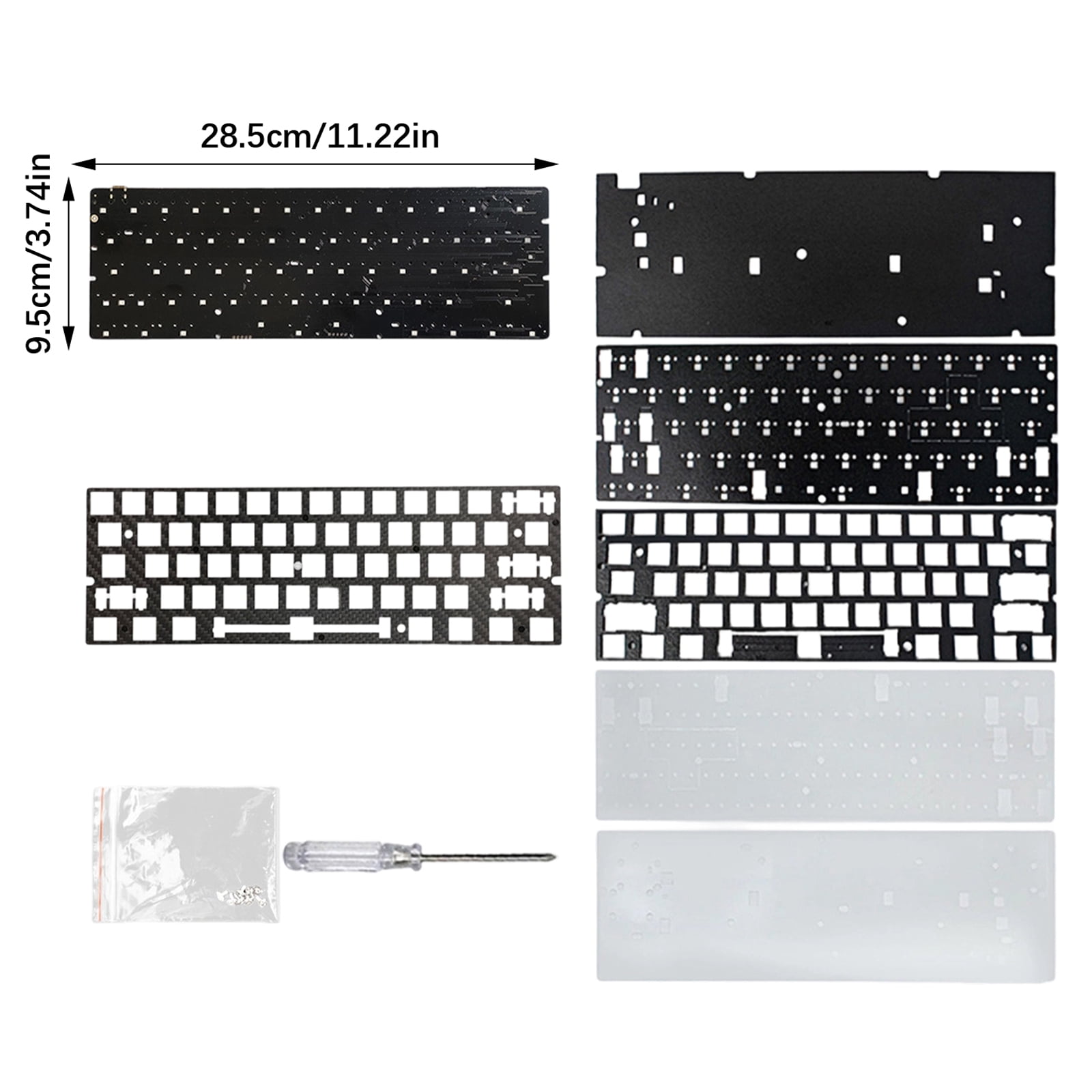 Mechanical Keyboard Set Magnet Switches Sound Dampening Quiet Typing Full Sst