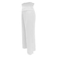 thumbnail image 5 of Womens Plus Size Pants High Waisted Wide Leg Trousers Loose Spring Fall Comfortable Stretchy Petite Casual Pants for Women White XL, 5 of 7