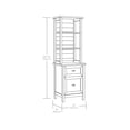 thumbnail image 2 of Bowery Hill Modern Engineered Wood Storage Tower in White Finish, 2 of 14