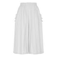 thumbnail image 5 of yillto Women Culottes Wide Leg Palazzo Cropped Pants Summer High Waist Causal Pant with Pockets, 5 of 7