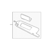 Genuine OE Toyota Sun-Visor - 74310-AA120-B0