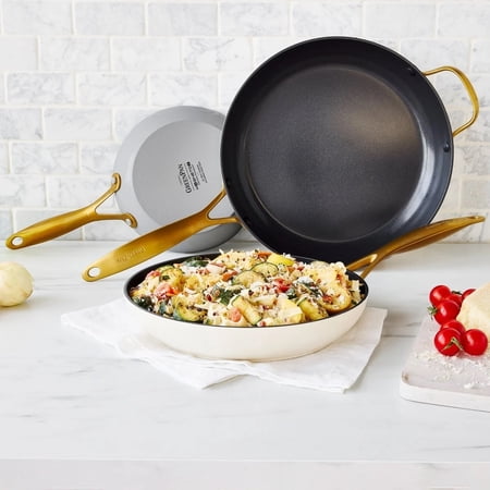 GreenPan Jewel Ultra-Durable Pro Ceramic Non-Stick 3-Piece Fry Pan Set