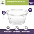 thumbnail image 2 of CIAO! 3.25OZ PP Clear Portion Cup, Lids Sold Separately (Case of 2,500), 2 of 9