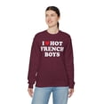 thumbnail image 5 of French France Wife Girlfriend Husband Sweatshirt Gifts Crew Neck Shirt Long, 5 of 5