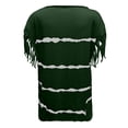 thumbnail image 4 of Uhndy Women's Short Sleeve Stripe T Shirts Loose Casual V Neck Tunic Casual Short Sleeve Shirts-LQ, 4 of 5