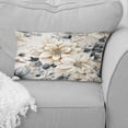 thumbnail image 4 of Designart "Ethereal White Chrysanthemum Boho Style II" Floral Printed Throw Pillow, 4 of 5