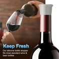 thumbnail image 4 of Uxcell Silicone Wine Stoppers, Reusable Bottle Cover Wine Corks Bottle Caps Wine Saver Seal Keep Fresh for Beer Beverage Drink Gray, 4 of 7