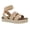 Beige, variant on YOKI CHIARA-10 Women's Elastic Strappy Platform Espadrille Sandal With Ankle Strap