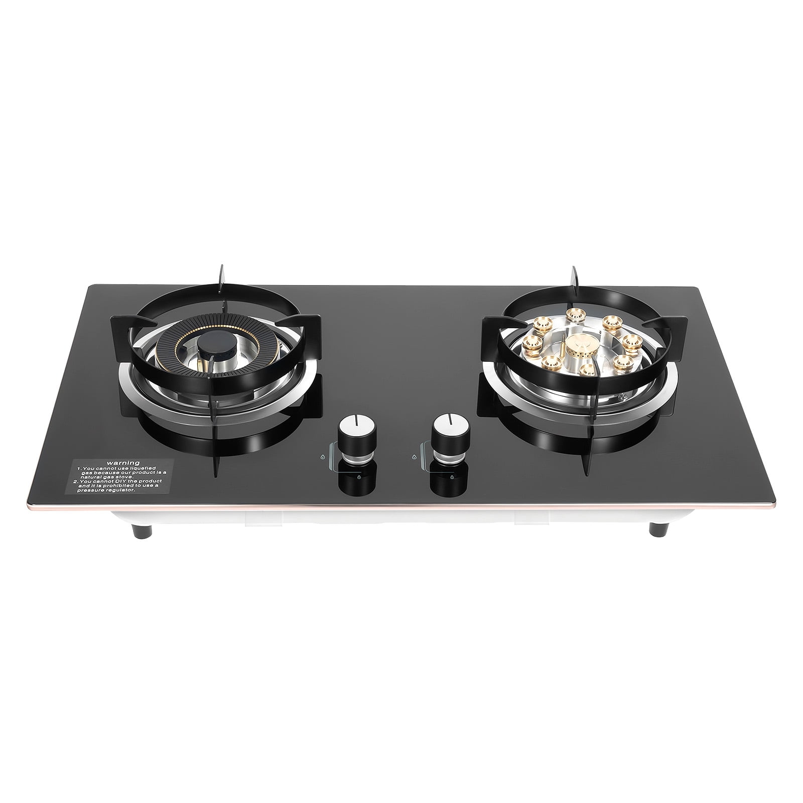 73*41*17cm 2 Grade Black Kitchen Natural Gas Cooker Countertop/Embedded Gas Cooktop Stove Top