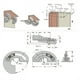 thumbnail image 5 of Bisagra Oculta de 90 Grados, Equipo Industrial, Puerta de Armario, Bisagra de LíMite Deslizante de Acero Al Carbono, Bisagra de Hardware para Muebles Fijos, 5 of 5