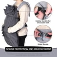 thumbnail image 4 of Orzbow Funda portabebés de invierno con capucha desmontable, impermeable y resistente al viento, con bolsillos grandes, universal para portabebés y taburete de cintura para bebé, con bolsa de almacena, 4 of 5