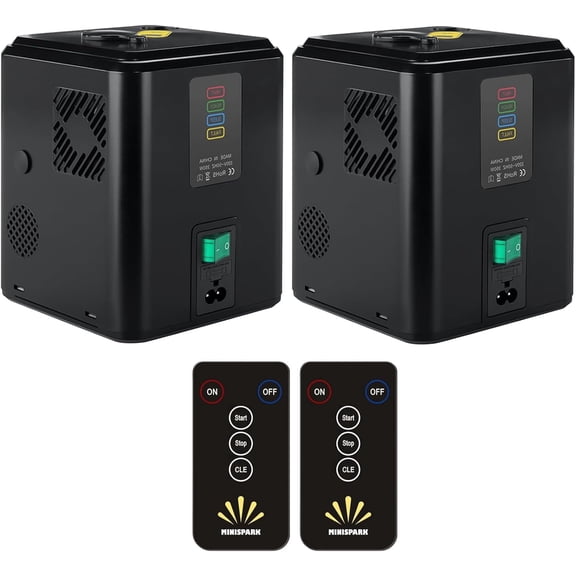 2PCS Cold Spark Machine, Portable & Compact Machine with Remote Control, Special Effects Machine for Weddings/Stages/Events (Not Include Consumables)