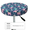thumbnail image 4 of Round Bar Stool Seat Covers, Сute lamas cactus rainbow navyblue Elastic Round Chair Cover Stool Seat Slipcover Bar Stool Cushions Round Pad for 12-14 inch, 4 of 7