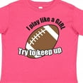 thumbnail image 4 of Inktastic Football Like a Girl Girls Toddler T-Shirt, 4 of 5