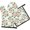 Pioneer Flower Floral Print Pattern-3, variant on Pioneer Flower Floral Print Pattern 1-Pack Oven Mitts Set, Heat Resistant Kitchen Gloves, 7.7" X 12"