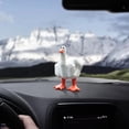thumbnail image 2 of Adorno Creativo Resina Pato Con Dedo Estatua Pato Adorno para Coche Del Coche (B Naranja) Naranja Y Blanco, 2 of 9