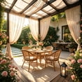 thumbnail image 4 of Outdoor Mosquito Net Curtains for Patio, Usupdd Fine Mesh Fly Screen Drapes for Garden, Rod Pocket Sheer Curtain 20x20x3cm Waterproof for Porch Gazebo Pergola, White, 4 of 6
