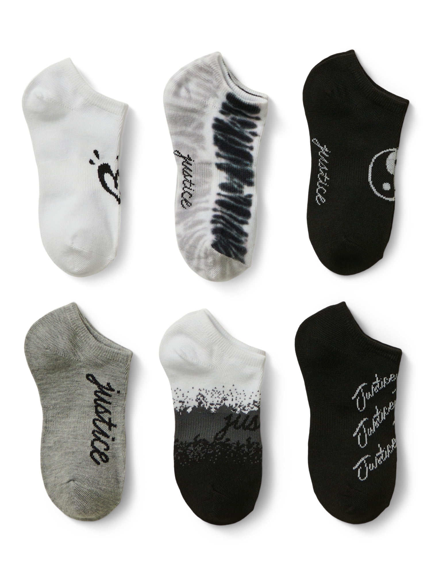 EPEIUS Kids Low Cut Socks Girls/Boys Seamless No Show Socks 6 Pack Small  Black/White/Grey 6 Pack