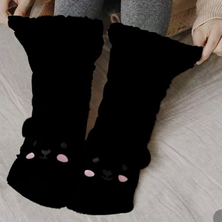 

Tangnade Fashion Winter Keep Warm Women Printed Ladies Thick Cashmere Socks