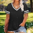 thumbnail image 4 of Plus Size Tops for Women Short Sleeve T Shirt Casual Summer V Neck Tunics Tees XL-6XL, 4 of 5