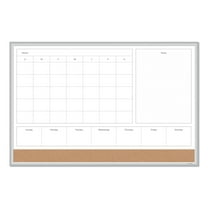 U Brands 4N1 Magnetic Dry Erase Combo Board 36 x 24 White/Natural 3891U00-01