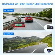 JOMISE 11 Rear View Mirror Camera Dash Cam 4K Front and Rear Split Screen GPS 32G Card 24H Parking Monitor