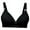 Black, variant on COBKK Full Figure Bras with Support and Lift Women Wireless Large Size Pull Together Bra Comfortable Underwear Exercise Bralettes for Women Y-1576 Red-A 36
