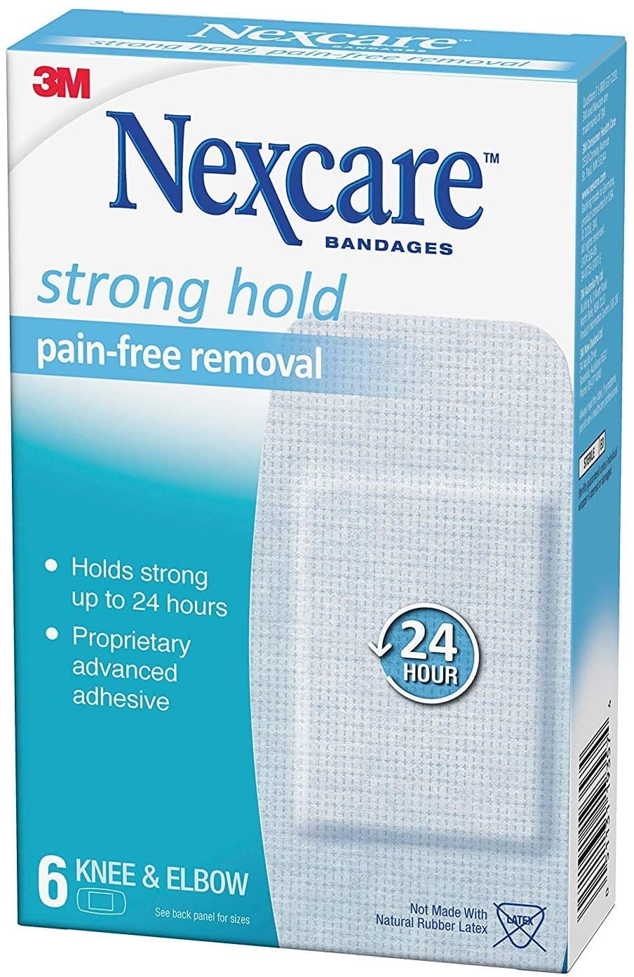 Nexcare Sensitive Skin Bandages,Knee and Elbow 6 ea (Pack of 4