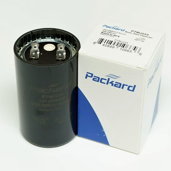 Packard PTMJ233 Motor Start Capacitor. 233-280 MFD UF / 220-250 VAC