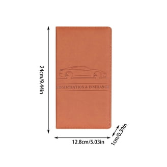 Car Registration And Insurance Holder, Leather Car Document Card Holder