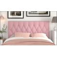 thumbnail image 2 of Home Design Concetta Twin Tufted Upholstered Adjustable Headboard, Pink, Velvet with Diamond Button Tufting, Modern Bedroom Furniture, 2 of 8