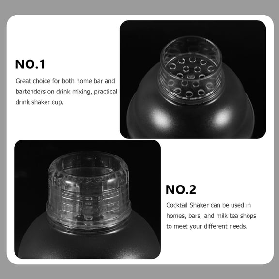 ETEREAUTY Plastic Hand Shaker for Cocktail and Cold Drink Mixing Transparent