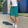 thumbnail image 7 of Bixox Men's Teal printed lightweight casual shorts, soft sleep shorts with pockets., 7 of 7