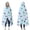 LightBlue Dinosaurs Stars, variant on Wearable Blanket,LightBlue Cartoon Dinosaurs Volcanoes Pattern Hooded Wearable Flannel Blanket for Adults & Teens,Winter Poncho Shawl Wrap Cape Cozy Anti-Pill,50"x60"
