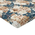 thumbnail image 4 of Ambesonne Vintage Fitted Sheet, Nostalgic Summer Flowers, King Size, Persian Orange and Slate Blue, 4 of 5