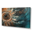 thumbnail image 2 of Designart "Orange And Blue Artistic Reflections Of A Free Mind II" Boho Feather Canvas Wall Art, 2 of 5