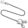 thumbnail image 1 of LLC Metal Wallet Chain with Lobster Clips, 38cm Length and 3 Key Rings - Ideal for Pants or Purse, 1 of 5