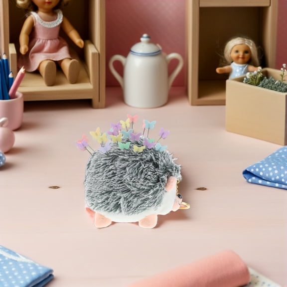OUNONA Creative Hedgehog Plush Pin Cushion Multi for Patchwork Needle Holder