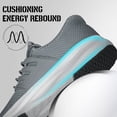 thumbnail image 5 of AMANSSE Mens Walking Shoes Non Slip Running Shoes Slip on Lightweight Breathable Sock Shoes Athletic Workout Gym Sneakers Dark Grey Size 11, 5 of 7