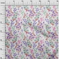 thumbnail image 3 of oneOone Polyester Spandex White Fabric Floral Craft Projects Decor Fabric Printed By The Yard 56 Inch Wide, 3 of 4