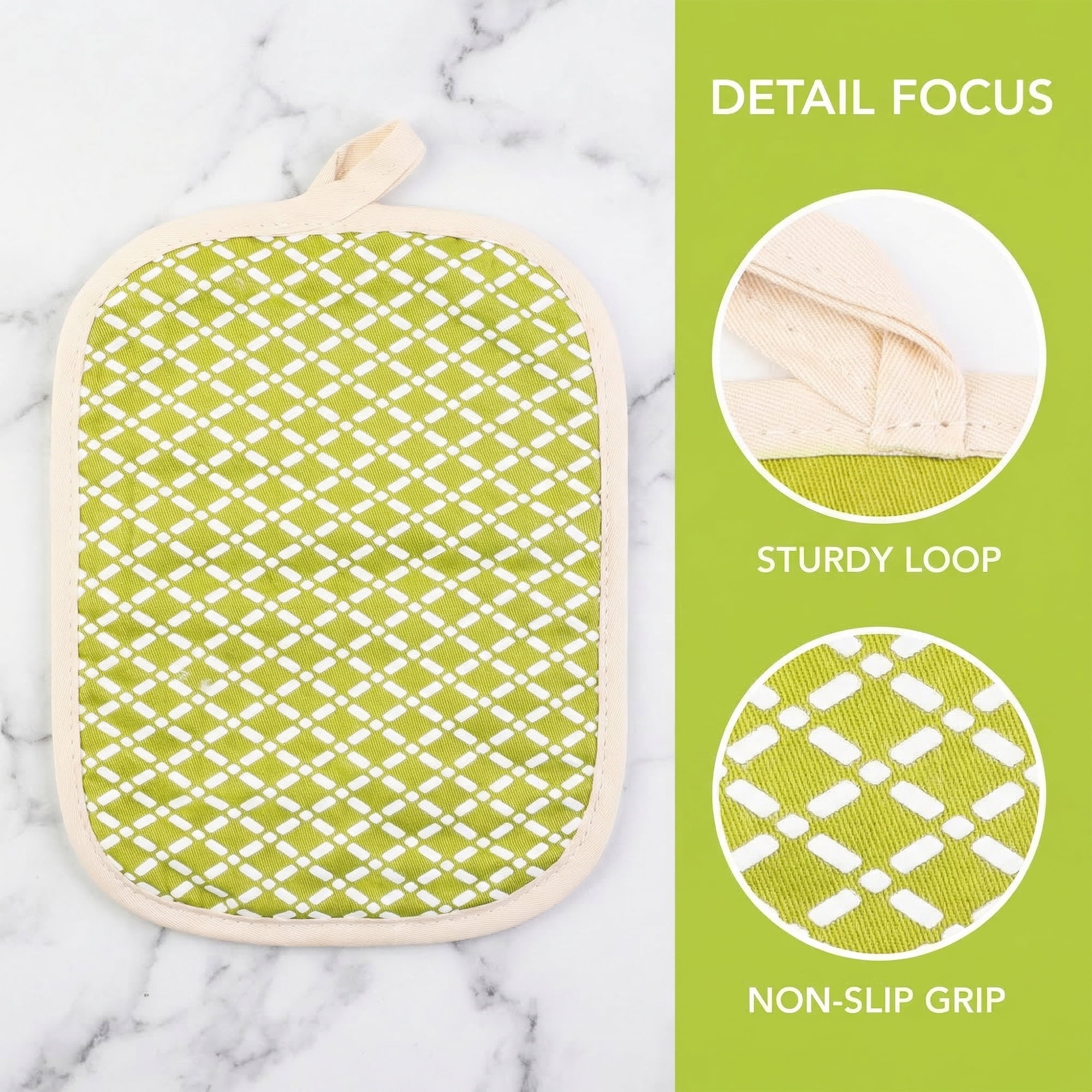 Unique Bargains Pot Holders Heat Resistant Trivets Non Slip Hot Pads Matcha Matcha