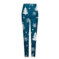 thumbnail image 5 of Besolor Christmas Leggings for Women Snowflake Xmas Trees Printed Holiday Tights High Waisted Workout Gym Pants, 5 of 6
